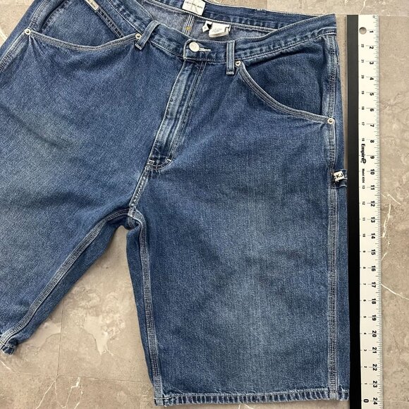Vintage Calvin Kelin Jean Shorts Mens 36 Denim Jorts y2k Baggy Loose Carpenter - Picture 9 of 10